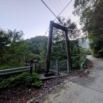 １時間半かけて千枚大吊橋までやってきました！ここに自転車をデポします。しかし張り切って坂道を漕いでいたら足がパンパン祭り！これは山行に響くかも…