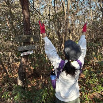 大谷山登頂ポーズ