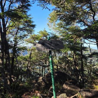 庚申山山頂は眺望なし