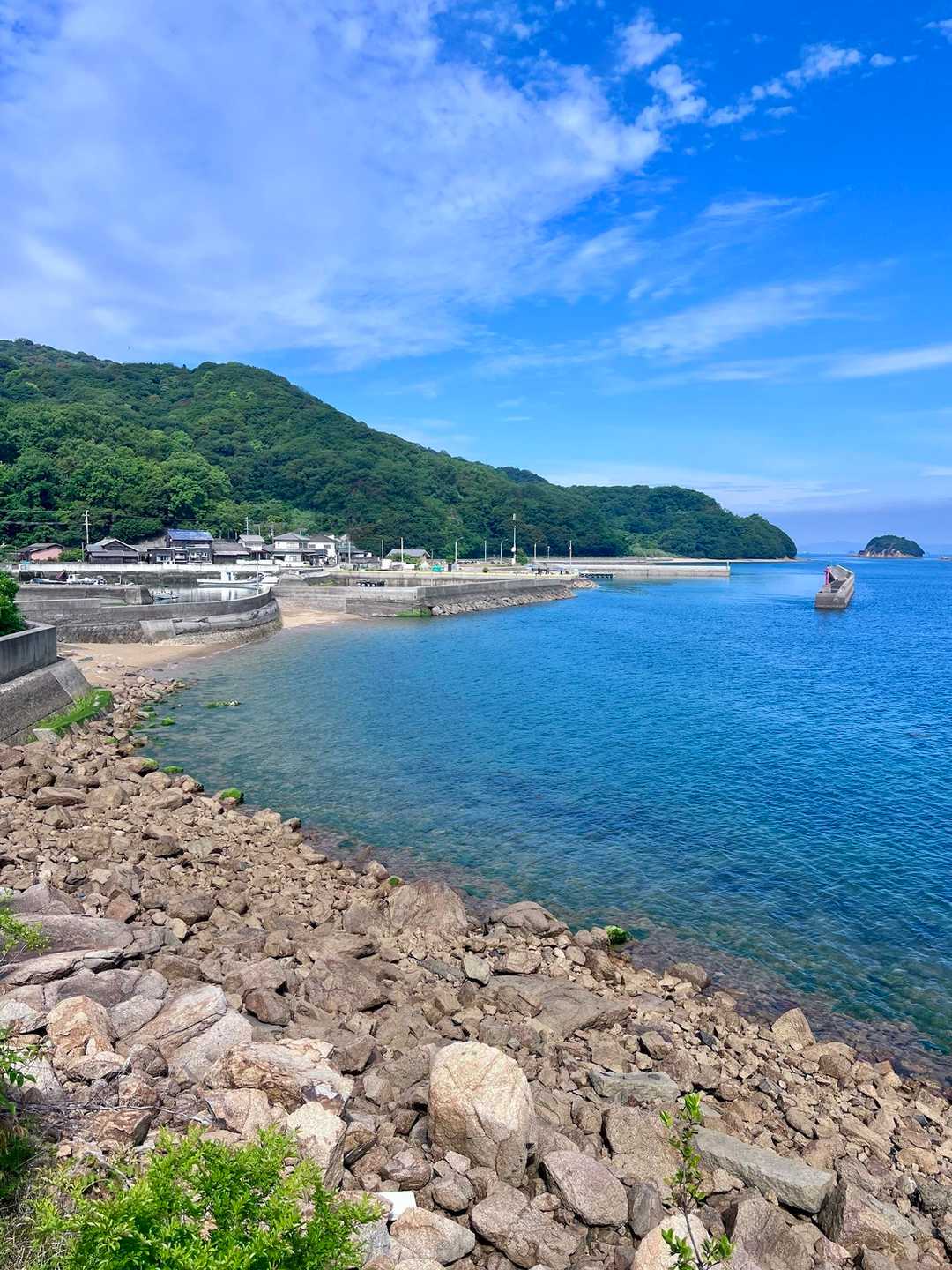 すぐそばにある笠島港
さっきのカニ🦀ここから来たのかな？