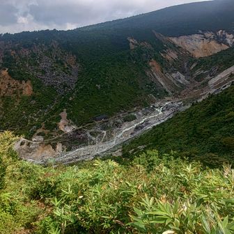 帰りに立ち寄りたい
硫黄川
湯の花採取場