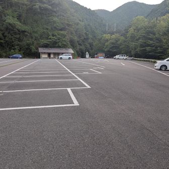 金剛山登山道駐車場、６時は平日車いないじゃん