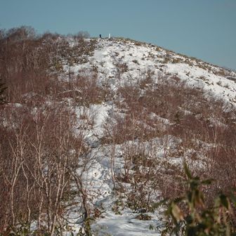 登り返しがありますが、5分くらい。