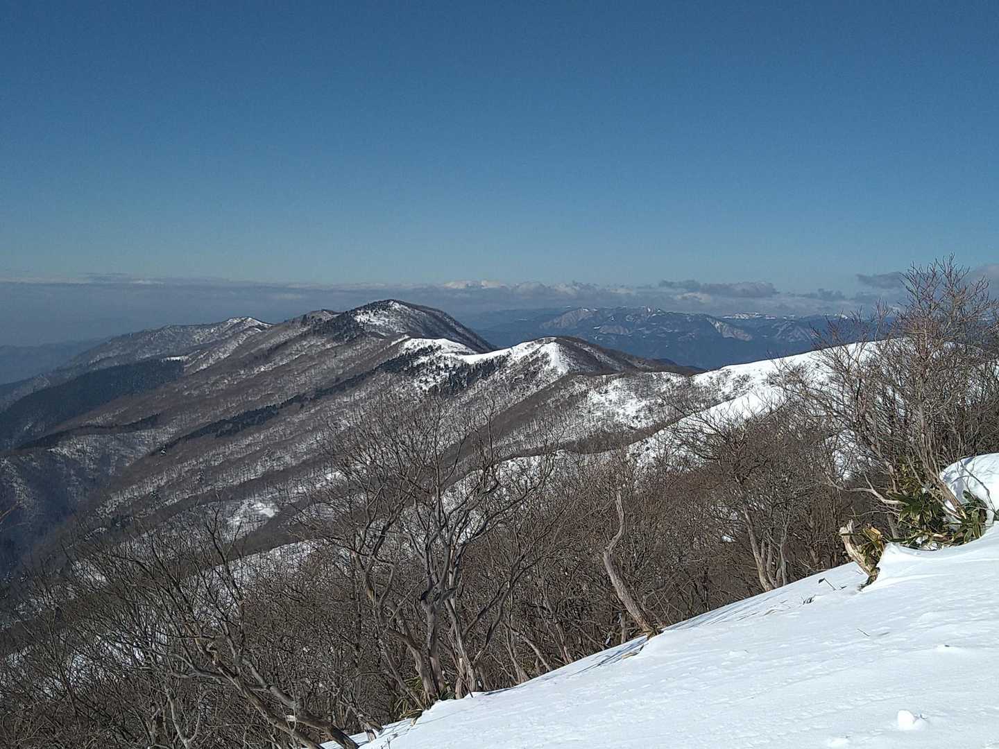稜線が見えてきました。