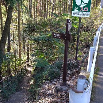 遊歩道の出口。
