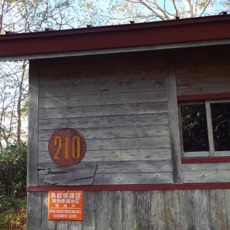 鶏頭山の避難小屋（トイレあります）