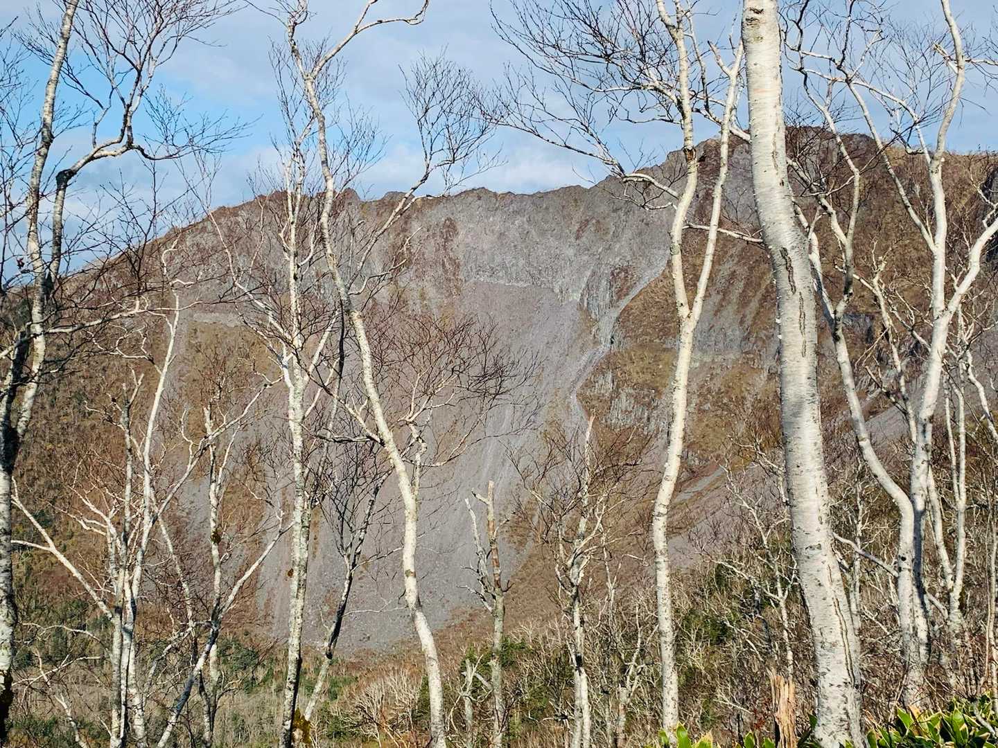 木々の隙間から
摩周岳のソリ立つ壁🤩🤩🤩
