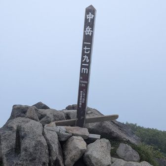 はい、くじゅう連山最高峰の中岳登頂