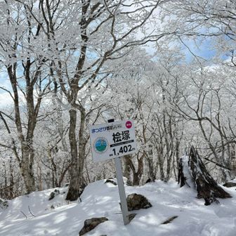 山頂到着
もう一つ標識あるみたいだけど気づかず💦