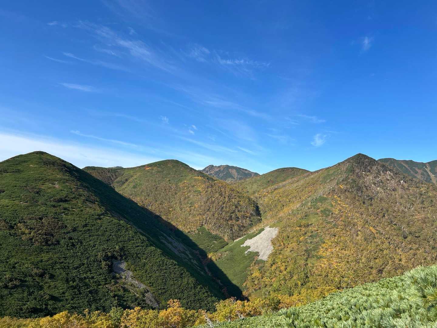 ど正面の奥に石狩岳⛰️