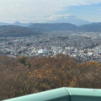 展望台から。富士山は雲がかかってしまいました。残念🫤