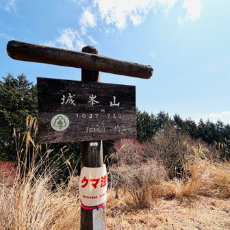 城峯山。
城峯山は関東百名山にも指定されています。
平将門がここに城を築いたと言う説があります。
