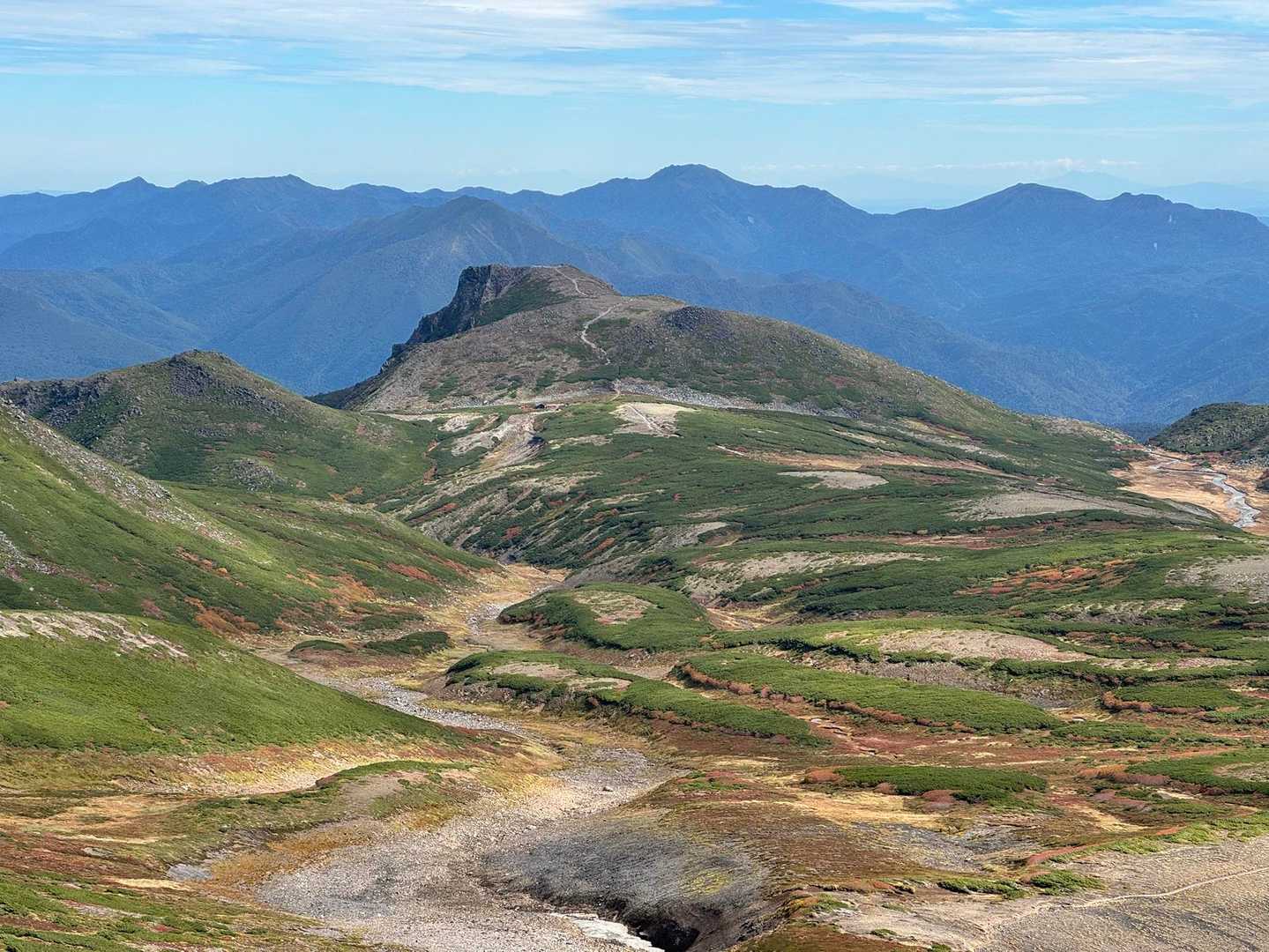 七合目登山事務所-黒岳-北鎮岳-中岳-姿見駅 縦走コースの写真