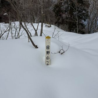 三角点　☃️に埋まってた