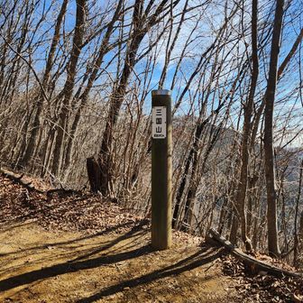 斜面を九十九折に登っていくと、1時間ちょっとで三国山(960m、東京都・神奈川県・山梨県の県境にある。三国峠とも呼ばれる)に到着！