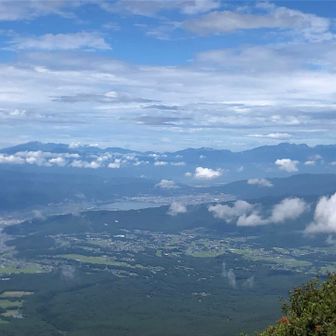 阿弥陀岳山頂から遠く北アルプスの峰々