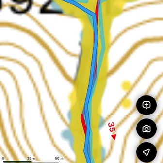 道迷い箇所。
烏帽子岳から下山して五勇山へ行く分岐の手前。
倒木が道を塞いでいたので戻って石楠花を藪漕ぎ
しながら5分程彷徨い登山道に復帰。

倒木を乗り越えて右へ行けば良いです。