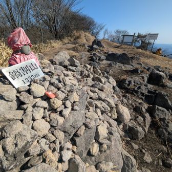 鍋割山頂。穏やかな晴天☀