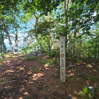 大栃山の山頂は展望ちょびっと