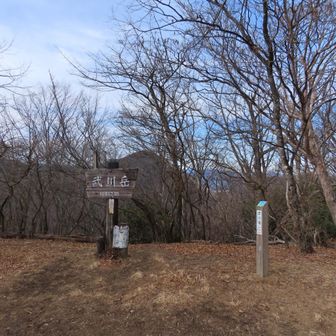 武川岳(1051.7m別名、箒平)の標識
その後ろに武甲山