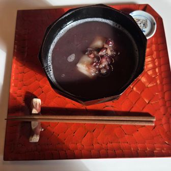 ヤビツレストハウスのお汁粉。とっても美味しかったです！