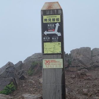 雨☂️なので三本槍はやめて朝日岳へ