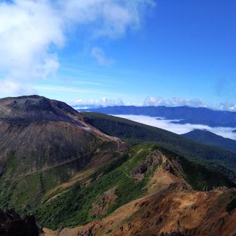 茶臼岳と剣が峰。