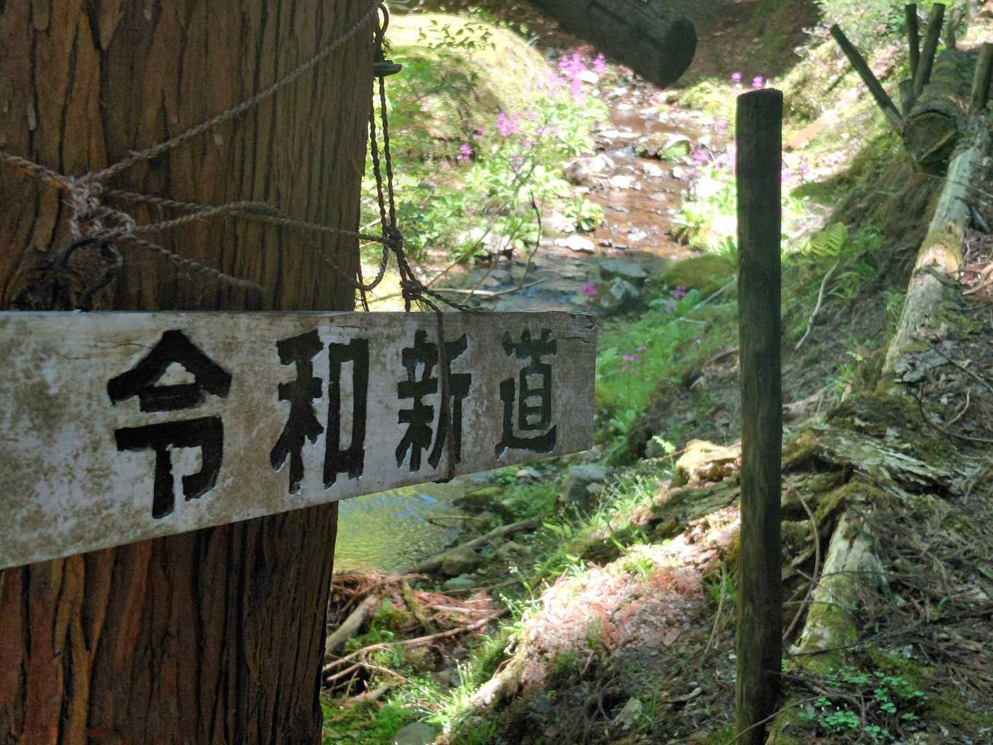 山荘前には
新しい名前の道✨