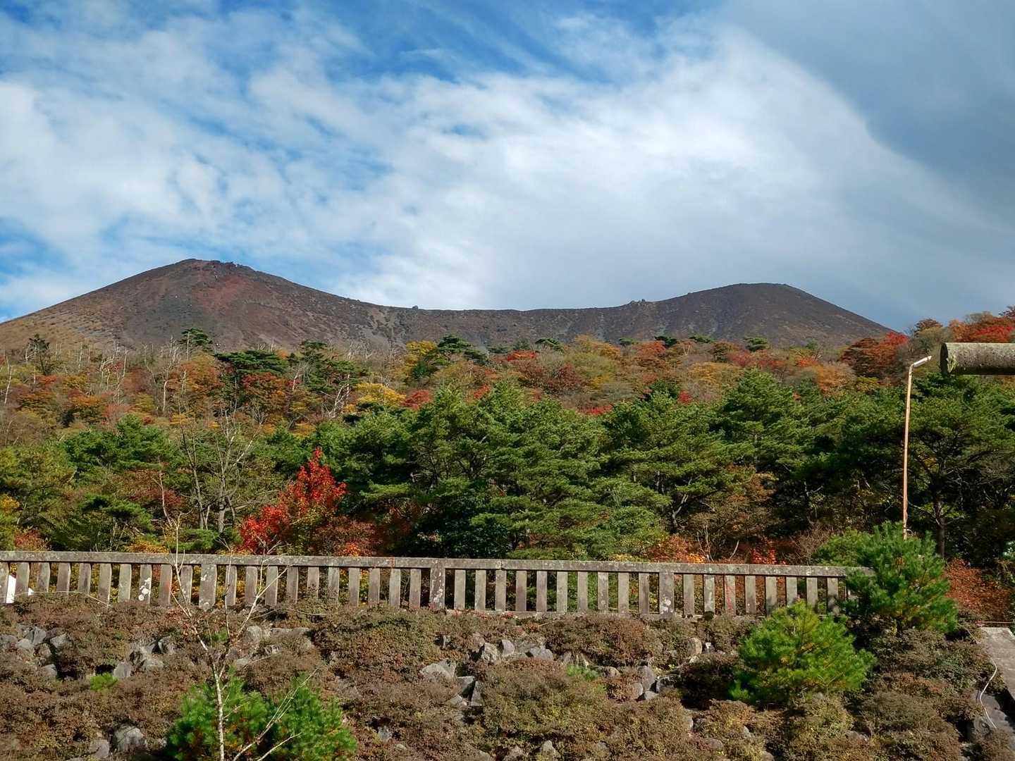 御鉢の麓の森も綺麗に
紅葉している🍁😄