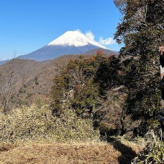 そして、到着！
愛鷹山山頂には🍡山頂標
今日は大成功です
素晴らしい2025年登り納めになりました
ヽ(´▽｀)/
一富士二鷹三茄子🍆持ってこなかった😆