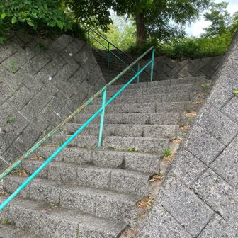 毘沙門山には公園横の階段から登ります