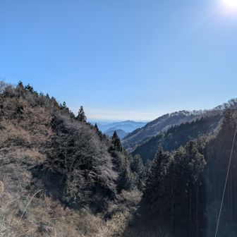 正丸峠からの東京方向の眺望。