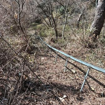 さて出発。
モノレールがあった。
なるほど～　西山谷そうめん滝手前の広場のモノレールは天狗岩から敷いているのか😯