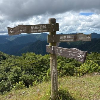 伯母子岳山頂です。