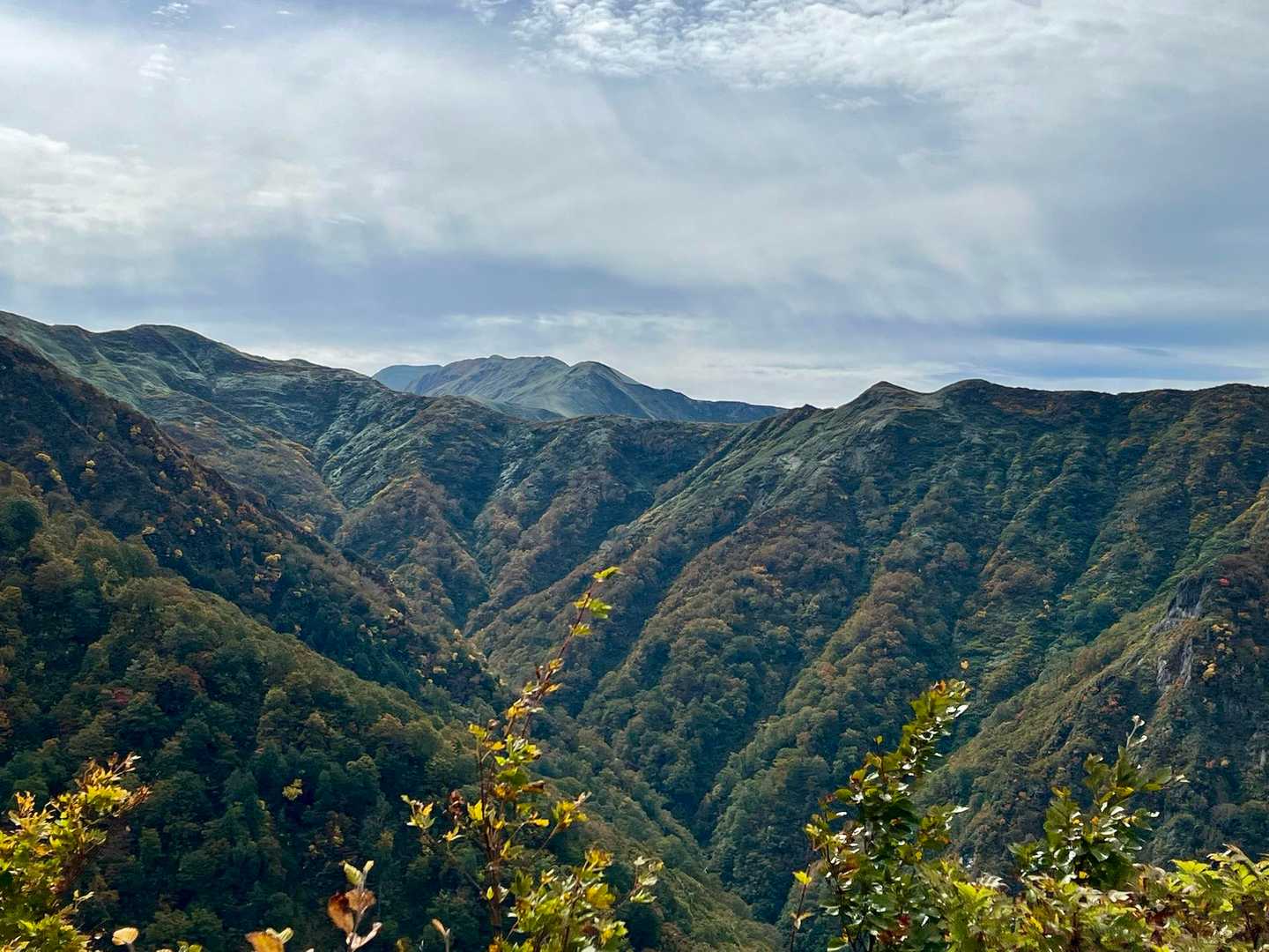 奥は谷川の一ノ倉岳や茂倉岳