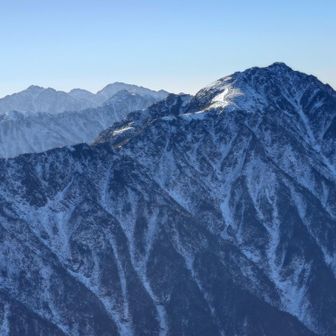 三ノ沢岳と奥に空木岳＆南駒ヶ岳。