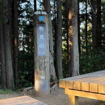 物見山。
景色はないが、休むところはあり。