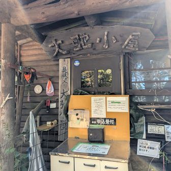 小屋まで戻ってきました
車道を横断して金峰山へ向かいます
