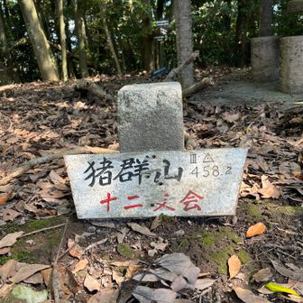 猪群山頂上標識