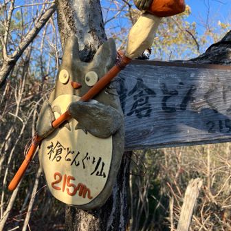 トトロさん、槍の岩の先から下の山標に変わってました