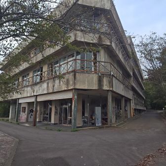 廃墟となったホテルの建物に物悲しさを感じてしまいます (TдT)