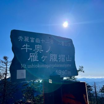 最後のピークは牛奥ノ雁ヶ腹摺山
日本一長い山の名前という事で、ローマ字表記がめちゃめちゃ長いですね笑