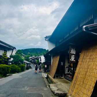 妻籠宿✨
ここで休憩を検討したけど時間の余裕ががない為、通過することに！南木曽駅まで約4km