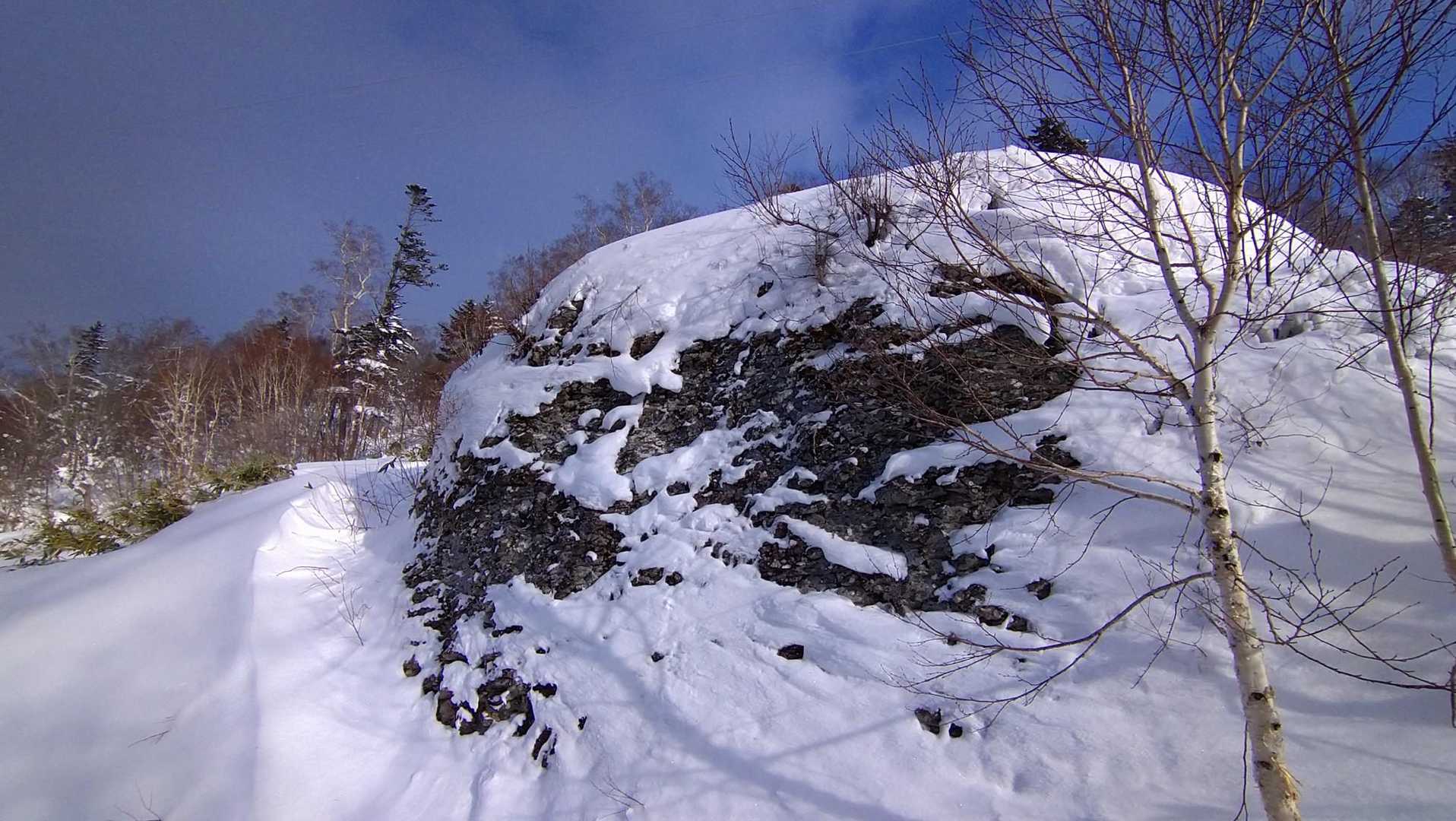 何故か気になって触ってみた岩
