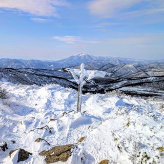山頂から望む🏔️磐梯山　