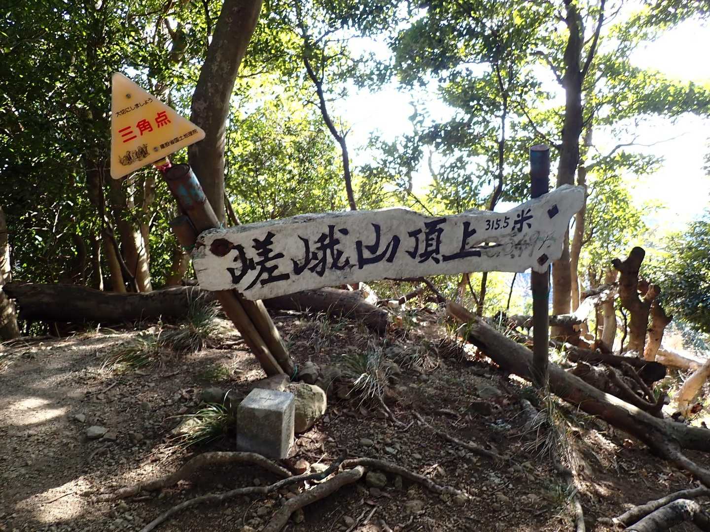 嵯峨山315m
前回とは反対側から登ってきました。