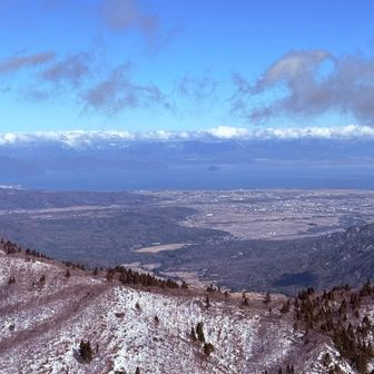 琵琶湖が一望できました😊
奥琵琶湖は海津大崎方面。