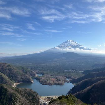 絶景です🗻子抱き富士（富士山が大室山を抱えている）見えました