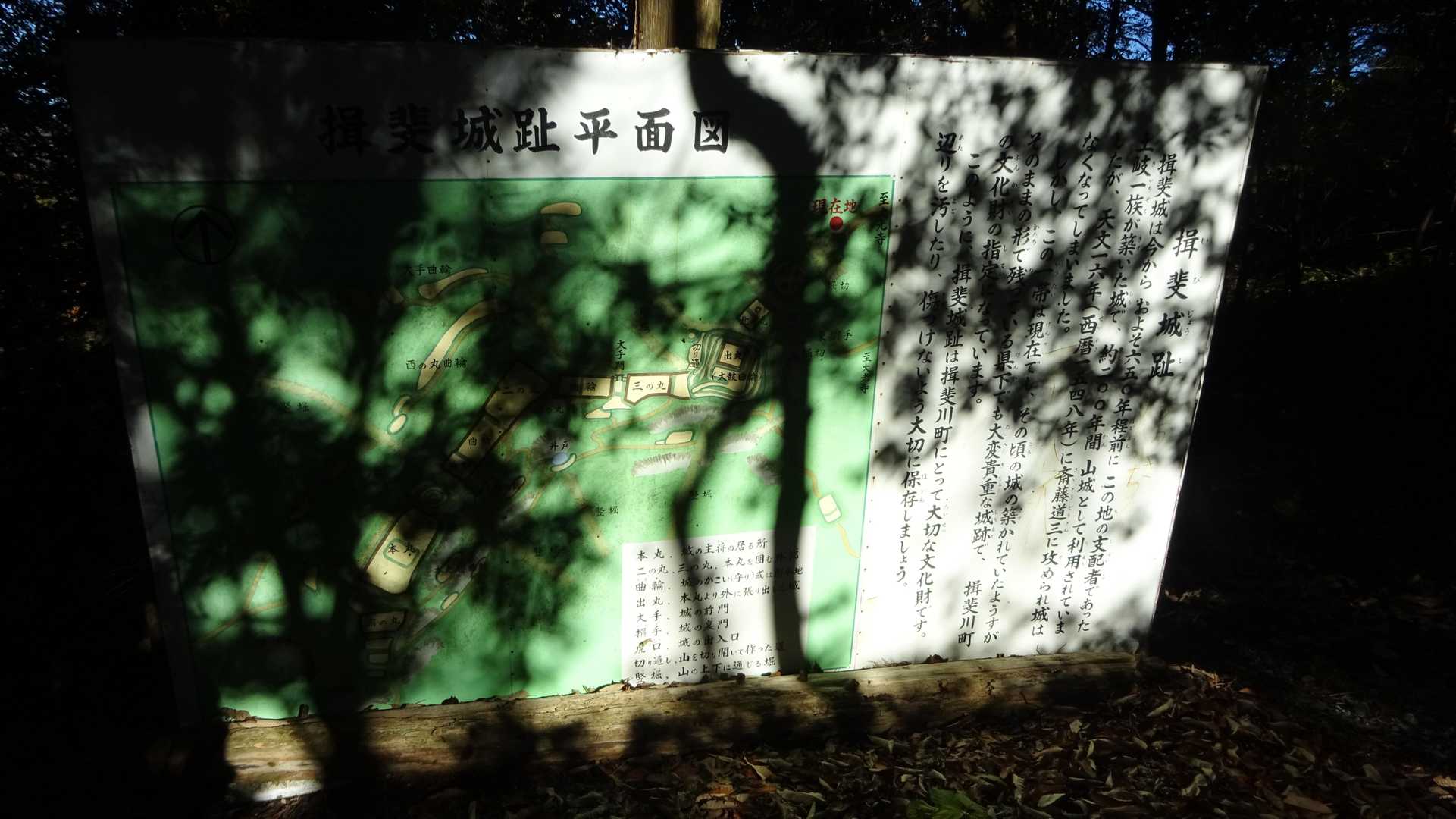 🍂　 揖斐城跡平面図案内板......🗨️🤔

🏯  二の丸跡辺り