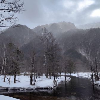 上高地らしい美しく幻想的な世界　田代池から先は通行禁止